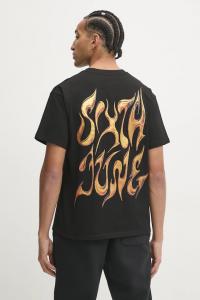 Хлопковая футболка Sixth June, черный