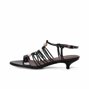 SHOEMAKER QUEEN Римские сандалии женские черные, цвет Black