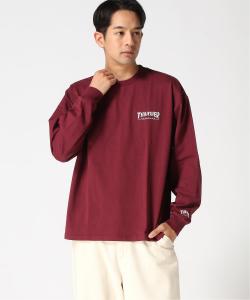 Футболка с длинными рукавами THRASHER/(M) с вышитым логотипом