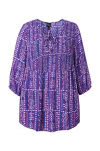 Ulla Popken Блузка в темно-синем и фиолетовом цвете