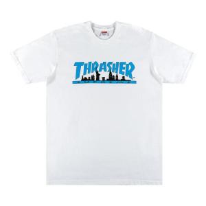 Футболка Supreme x Thrasher Skyline Tee 'White', белый