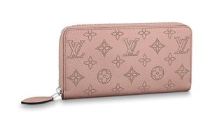 Кошелёк Zippy Mahina из телячьей кожи Louis Vuitton для женщин тёмно-розовый