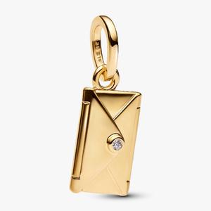 Шарм Pandora Engravable & Openable Envelope Dangle, золото