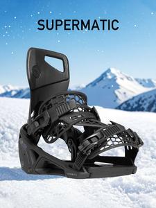 Nidecker Крепление для сноуборда SUPERMATIC Carbon Fiber быстросъемное, модель 2526, черно-золотое, XL