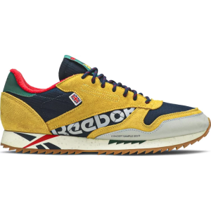 Кроссовки classic leather ripple altered 'yellow navy' Reebok, желтый