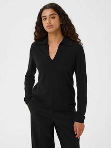 Свитер Spina с V-образным вырезом из вискозы LENZING ECOVERO Soaked In Luxury, Black