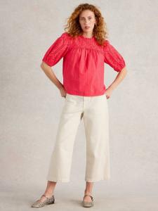 Топ Lexi из хлопка с вышивкой White Stuff