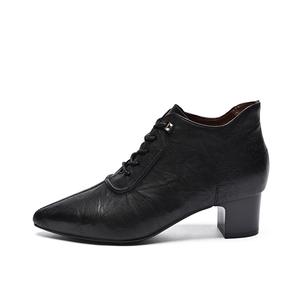 ZHR Ботильоны женские, черно-коричневые