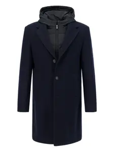 Однобортное стеганое пальто Boggi Milano, синий