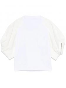 Футболка с короткими рукавами-фонариками от sacai, белый