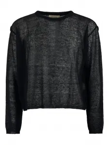 Джемпер с длинными рукавами и ажурной вязкой Mfpen, черный