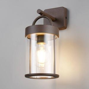 Уличный настенный светильник Reality Leuchten Almeria, поликарбонат/алюминий - 1-пламенный - коричневый