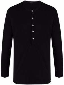 TOM FORD футболка хенли с круглым вырезом, черный