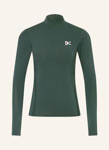 Рубашка для бега со вставками District Vision, зеленый