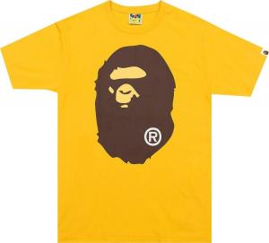 Футболка BAPE Big Ape Head Tee 'Yellow', желтый