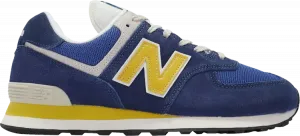 Кроссовки New Balance 574, синий/белый/желтый