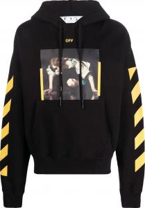 Худи Off-White Caravaggio Print Hoodie 'Black/Yellow', черный