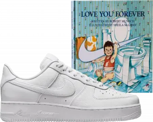 Кроссовки Nike NOCTA x Air Force 1 Low 'Certified Lover Boy' With Love You Forever Book, белый