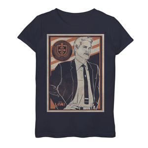 Футболка с плакатом и графическим плакатом для девочек 7–16 лет Marvel Loki TVA Agent Mobius Marvel