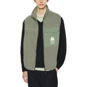 Maison Kitsune Мужской жилет светло-зеленого цвета с воротником-стойкой (другие)