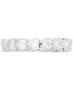 Кольцо в форме сердца из кубического циркония (также из морганита, созданного в лаборатории) Macy'S, silver