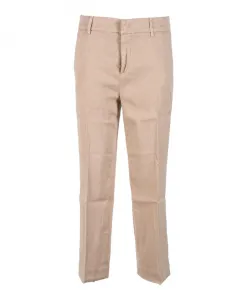 Эластичные брюки из смеси льна и лиоцелла Dondup, розовый