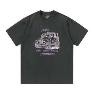 Футболка для школьников с круглым вырезом Moderate Jeep, темно-серый