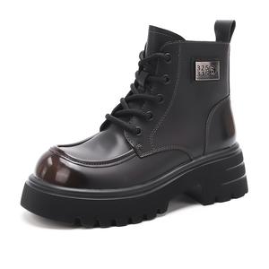 HUANAI Короткие женские ботинки мартина коричневые, цвет Brown