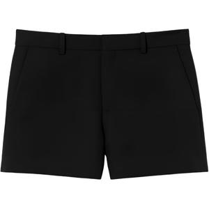 Шорты из шерсти и шелка с вышивкой GUCCI, черный