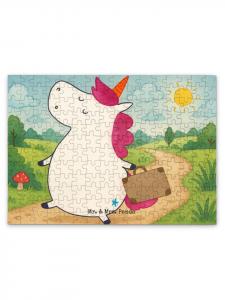 Mr. & Mrs. Panda Дизайн чемодана-пазла «Единорог» без надписи, белого цвета