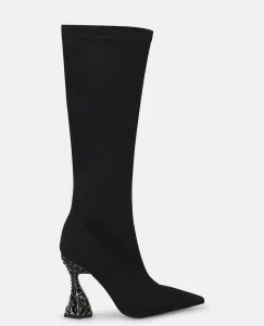 Женские ботильоны на каблуке, облегающие ногу Alma en Pena, черный