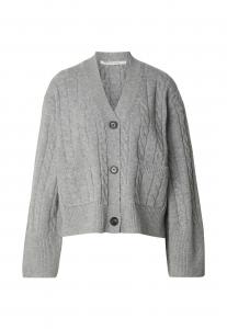 SECOND FEMALE Вязаный кардиган 'Alphine' в сером цвете