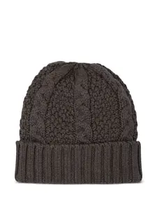 Шапка косой вязки RAKKI, коричневый