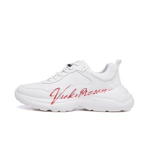 Низкие повседневные кроссовки мужские VICKI BROWN, белый красный
