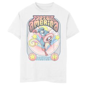 Футболка с постером в стиле комиксов «Капитан Америка» для мальчиков 8–20 лет в стиле ретро Licensed Character