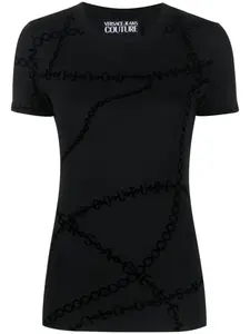 Футболка с графичным принтом Versace Jeans Couture, черный