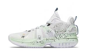 LINING Баскетбольные кроссовки Storm 2024 с амортизацией, износостойкие, низкие, мужские, цвет белый-зеленый