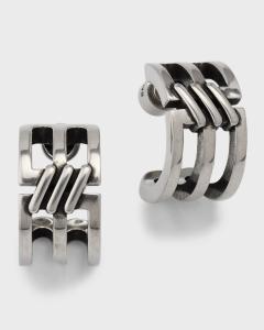 Серьги-кольца BB Icon Balenciaga, цвет 0911 Antique Silver