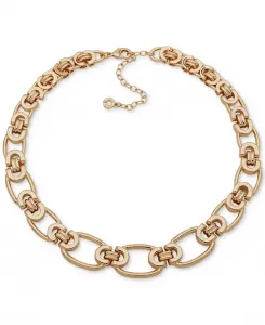 Ожерелье-Воротник из овальной цепочки золотистого оттенка Anne Klein, gold