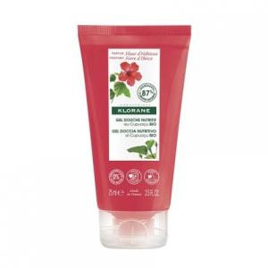 Гель для душа питательный с органическим маслом купуага и цветком гибискуса 75мл, Klorane