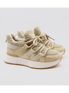 Кроссовки на шнуровке Belucci, бежевый