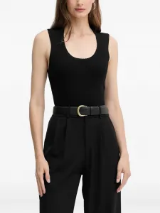 Топ-майка в рубчик Twinset, черный