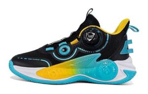 361°KIDS Детские баскетбольные кроссовки с противоскользящим покрытием и низким верхом, синие и черные