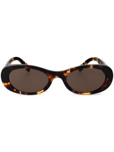 Солнцезащитные очки в овальной оправе Miu Miu Eyewear, коричневый