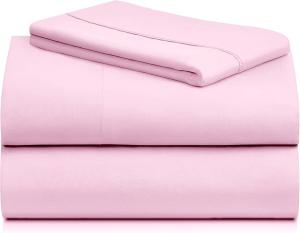 Комплект постельного белья LuxClub, 3 предмета, 168х260/100х203/51х76 см, розовый