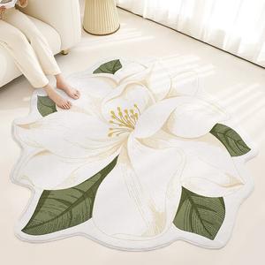 Budis Ковер круглый 200 см из велюра для гостиной/кабинета, Gardenia Velvet