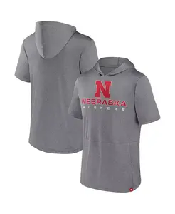 Мужская худи-футболка Heather Gray Nebraska Huskers Modern Stack Fanatics