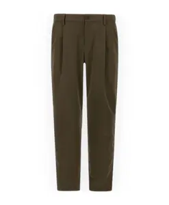 Брюки из сирсакера прямого кроя Herno, зеленый
