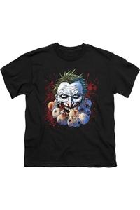 Футболка с коротким рукавом для детей "Головы кукол Лиги Справедливости Америки" Gildan, черный