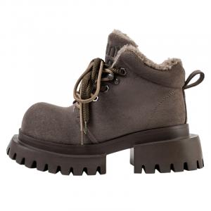 Wonderful couple Женские короткие ботинки Мартин высотой 6 см кофе, цвет Coffee